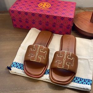 Tori Burch double T sport slides